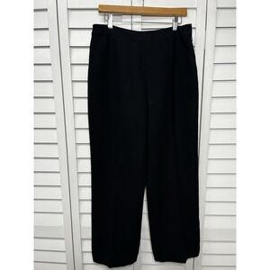 Le Suit Wide Leg Lined Trouser Dress Pants Career Office Women's Size 12 Black
